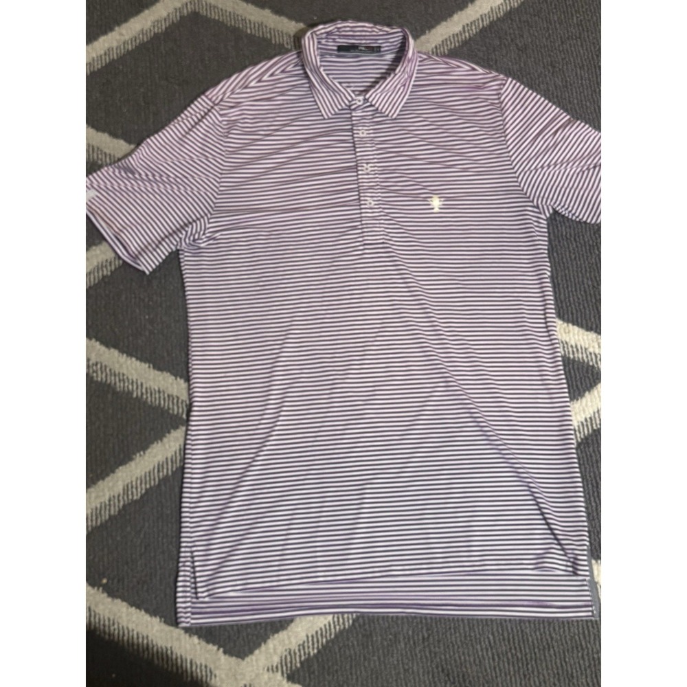 RLX Ralph Lauren Polo Shirt Stripe Purple Men‎ Size XL Sport Golf Championship